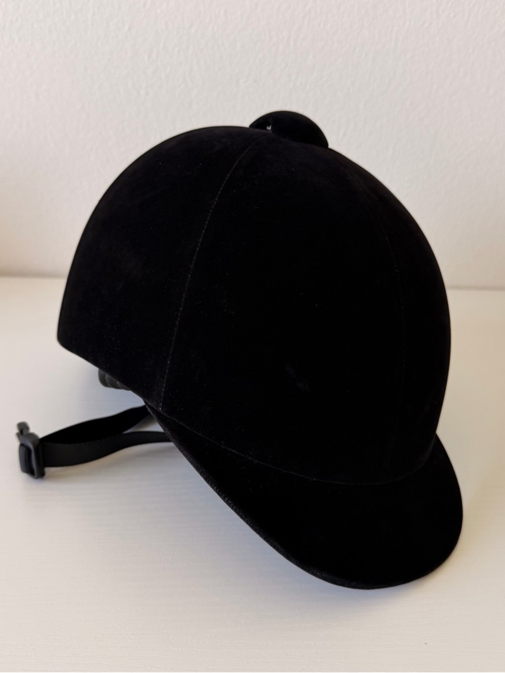 Black Girls Horse Riding Helmet - Child Safety Helmet, Size 6 1/2 (53cm)